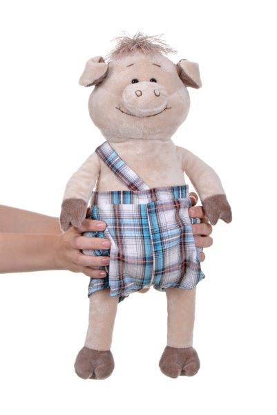 Мягкая игрушка Свинка в комбинезоне (45 см) Same Toy THT706 - Уцінка THT706 фото