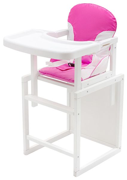 Стульчик- трансформер Babyroom Пони-240 белый пластиковая столешница розовый - белый (680548) BR-680548 фото