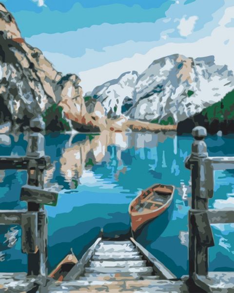 Картина по номерам Brushme. "Лодка у озера Брайес" (GX29450) GX29450 фото