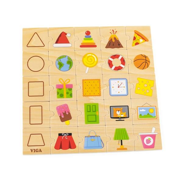 Деревянный пазл-игра Viga Toys Изучаем формы (44506) 44506 фото