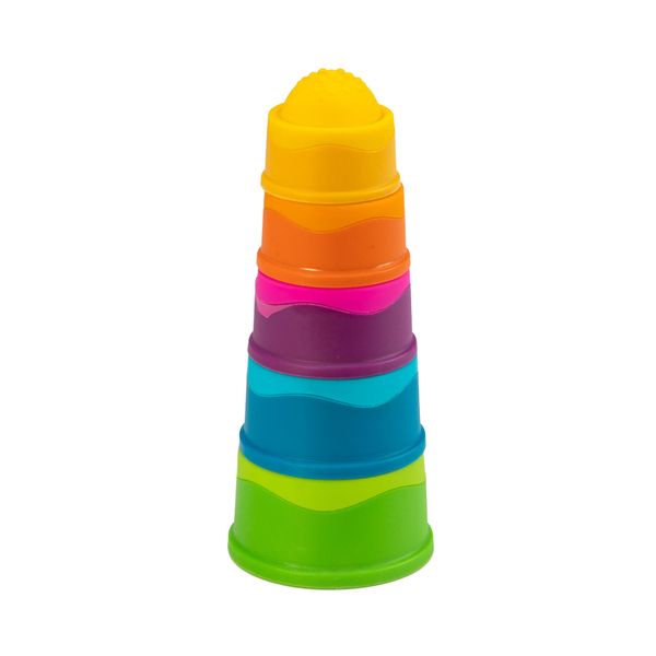Пирамидка тактильная Чашки Fat Brain Toys dimpl stack (F293ML) F293ML фото