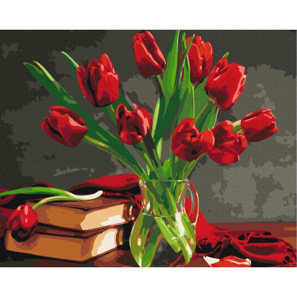 Картина за номерами "Букет тюльпанів" Brushme 40х50 см (BS8115) BS8115 фото