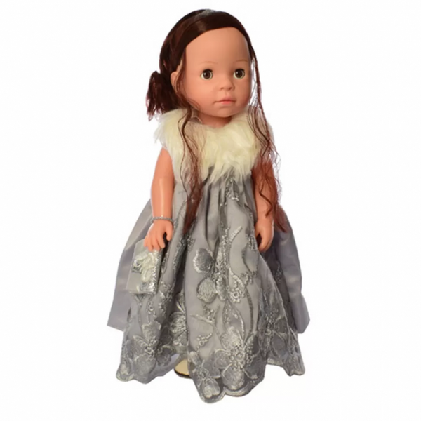 Лялька для дівчаток у сукні інтерактивна Silver M 5413-16-2 фото