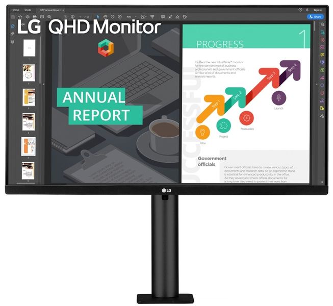 Монитор LG 27" 27QN880-B 2x HDMI, DP, USB-C, MM, IPS, 2560x1440, 75Hz, 99% sRGB, FreeSync, Pivot, HDR10 - Уцінка 27QN880-B фото
