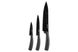 Набір ножів Ardesto Black Mars 3 пр., чорний, нержавіюча сталь, пластик