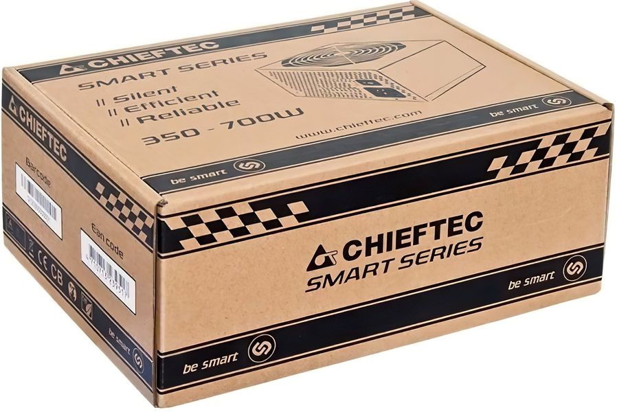 Блок питания CHIEFTEC Smart (600W), >85%, 120мм, 1xMB 24pin(20+4), 1xCPU 8pin(4+4), 2xMolex, 4xSATA, 2xPCIe 8pin(6+2) (GPS-600A8) GPS-600A8 фото