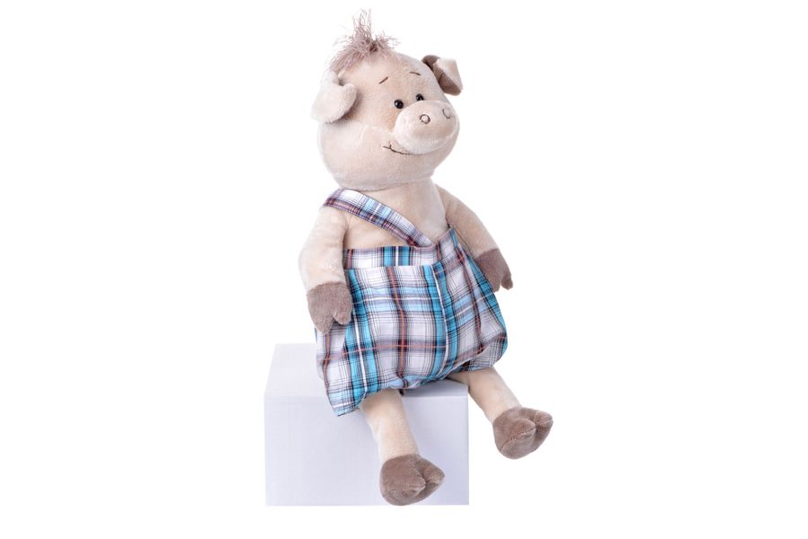Мягкая игрушка Свинка в комбинезоне (45 см) Same Toy THT706 - Уцінка THT706 фото