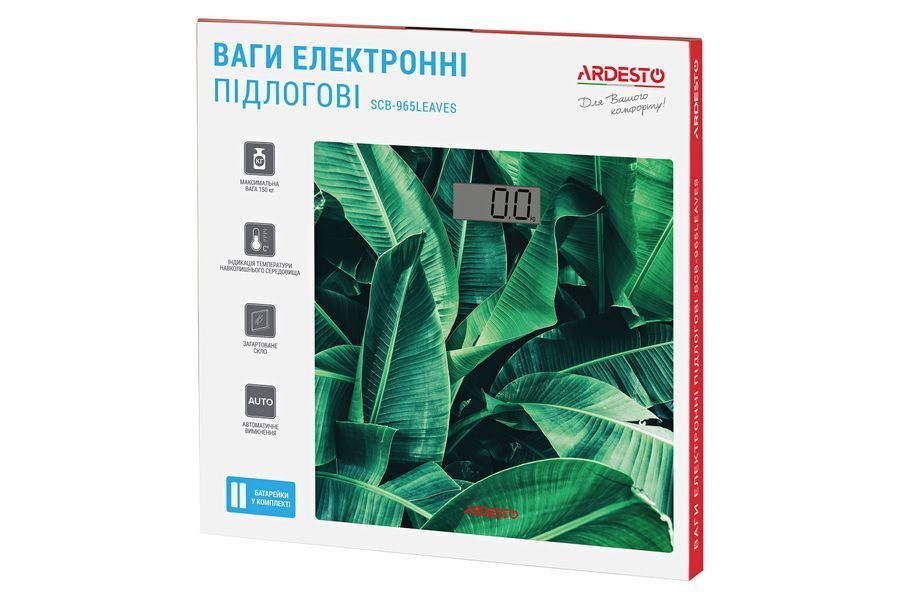 Ваги підлогові Ardesto (SCB-965LEAVES) SCB-965LEAVES фото