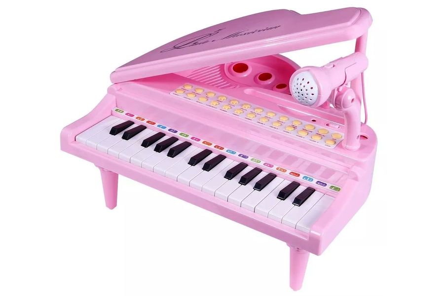 Детское пианино синтезатор Baoli "Маленький музикант" с микрофоном 31 клавиша (розовый) BAO-1504C фото