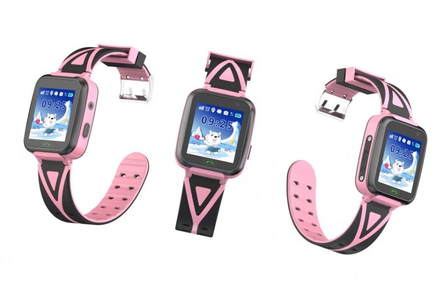 Дитячий телефон-годинник з GPS трекером GOGPS К07 рожевий K07PK фото
