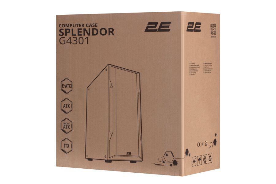 Корпус 2E Gaming Splendor G4301, без БЖ, 2xUSB 3.0, 1xUSB Type-C, 4x120mm ARGB fans, controller with remote, TG Side Panel, EATX, Black (2E-G4301) 2E-G4301 фото