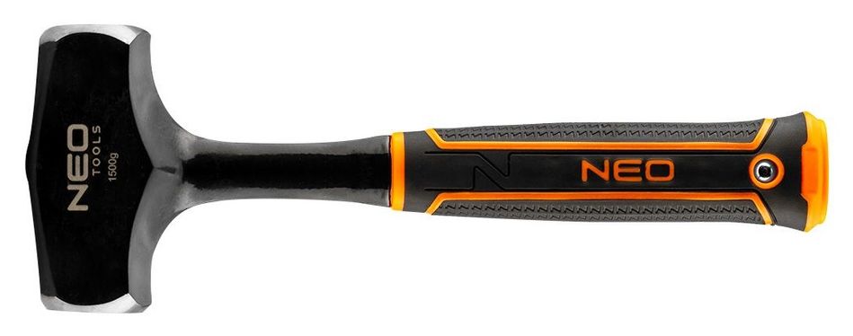 Молоток кувалда Neo Tools, 1500г, монолітна сталева конструкція, рукоятка двокомпонентна (25-107) 25-107 фото