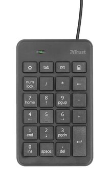 Клавиатура мембрана Trust Xalas USB-A Numeric Keypad 23Key, USB-A, Черный - Уцінка 22221_TRUST фото