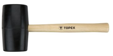 Киянка гумова TOPEX, 900г, 72мм, рукоятка дерев'яна 02A347 фото