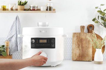 Мультиварка-скороварка Tefal Turbo Cuisine, 1000Вт, чаша-4,8л, механическое управление, пластик, белый (CY754130) CY754130 фото