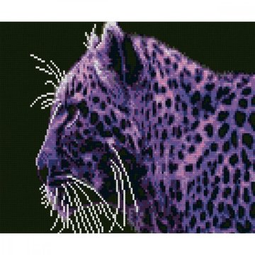 Алмазна мозаїка "Фіолетовий гепард" Strateg 30х40 см (HX127) HX127 фото