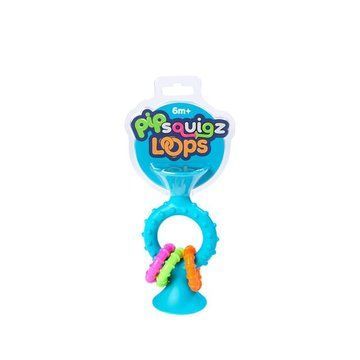 Прорізувач-брязкальце на присосках Fat Brain Toys pipSquigz Loops бірюзовий (FA166-1) FA166-1 фото