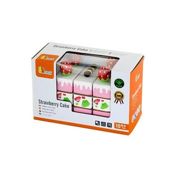 Игрушечные продукты Viga Toys Деревянный клубничный торт (51324) 51324 фото