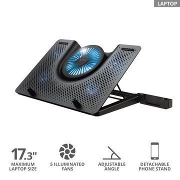 Підставка для ноутбука Trust GXT 1125 Quno, до 17.3", BLUE LED, чорний - Уцінка 23581_TRUST фото
