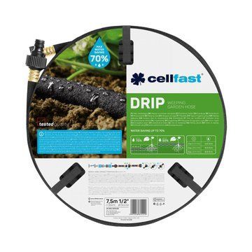 Шланг садовий Cellfast DRIP для крапельного поливу, 1/2", 7.5м (19-001) 19-001 фото