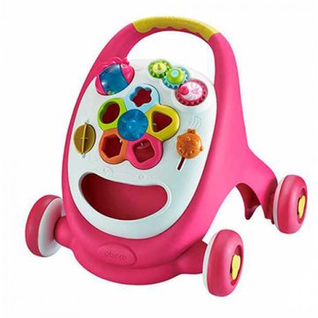 Детская каталка-ходунки с сортером 91157 погремушки в наборе Розовый 91157(Pink) 91157(Pink) фото