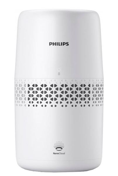 Зволожувач повітря PHILIPS традиційне зволоження, 30м2, 2л, 190мл/г, мех. кер-ння, авт. вимк, білий (HU2510/10) HU2510/10 фото