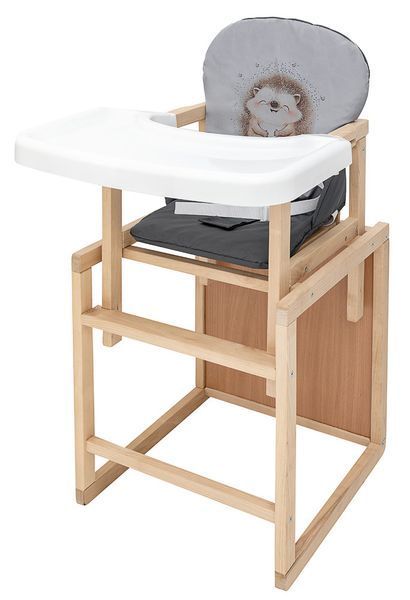 Стільчик-трансформер Babyroom Пеппі-230 eko сірий / графіт (їжачок, серця) (680998) 680998 фото