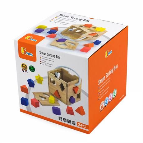Деревянный сортер Viga Toys Кубик с фигурами (53659) 53659 фото