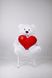 Плюшевый мишка с сердцем Yarokuz Бенжамин 135 см Белый (YK0039) YK0039 фото