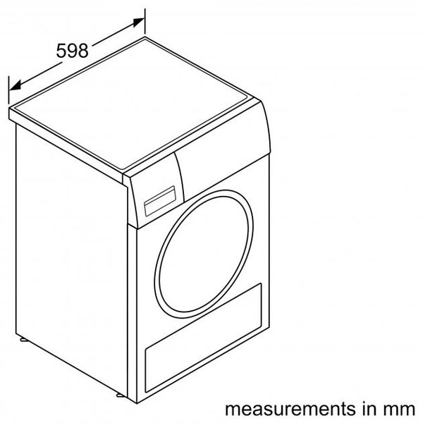Сушильна машина Bosch тепловий насос, 9кг, A++, 60см, дисплей, білий (WTX87M90UA) WTX87M90UA фото
