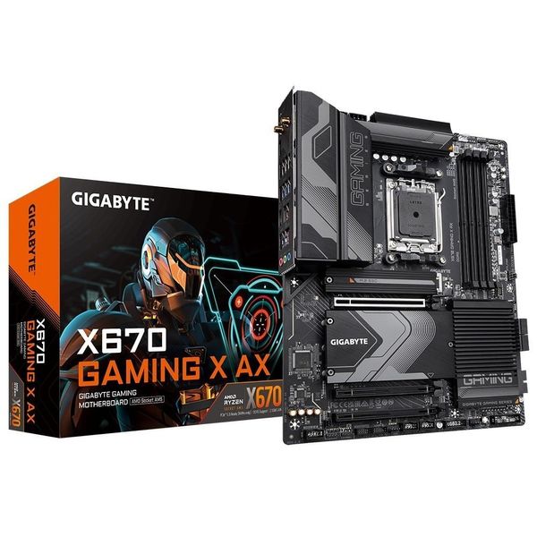Материнcька плата GIGABYTE X670 GAMING X AX DDR5 sAM5 X670 4xDDR5 HDMI DP ATX (X670_GAMING_X_AX) X670_GAMING_X_AX фото