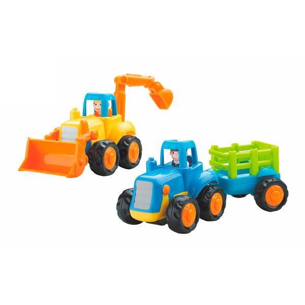 Набір іграшкових машинок Hola Toys Бульдозер і трактор, 6 шт. (326AB-6) 326AB-6 фото