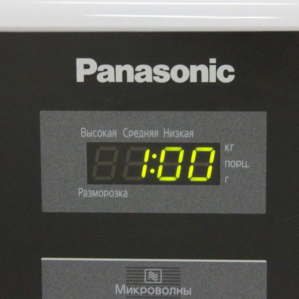 Мікрохвильова піч Panasonic , 25л, елекр.керув., 800Вт, дисплей, білий NN-ST342WZPE фото