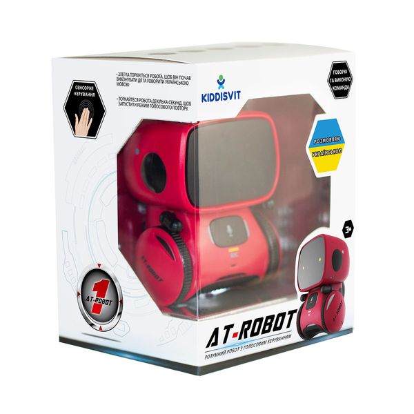 Інтерактивний робот із голосовим керуванням – AT-ROBOT (червоний, озвуч.укр.) AT001-01-UKR - Уцінка 100001 фото