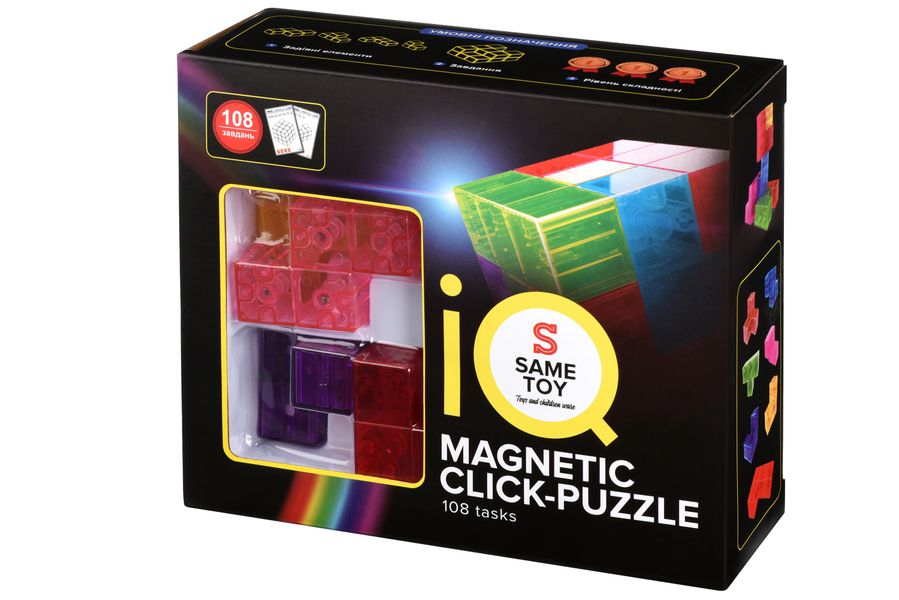Магнітний клік-пазл IQ Magnetic Click-Puzzle Same Toy 730AUT - Уцінка 730AUT фото
