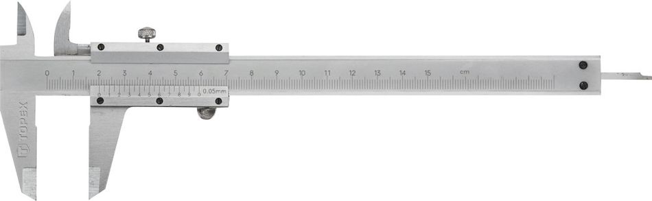 Штангенциркуль TOPEX, 150 мм, точність виміру 0.05 мм/м (31C615) 31C615 фото