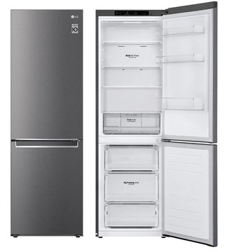Холодильник LG с нижн. мороз., 186x60х68, холод.отд.-234л, мороз.отд.-107л, 2дв., А+, NF, инв., диспл внутр., зона св-ти, серый темный - Уцінка GC-B459SLCL фото