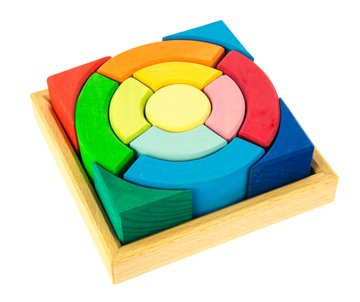 Конструктор деревянный Разноцветный круг Nic NIC523344 NIC523344 фото