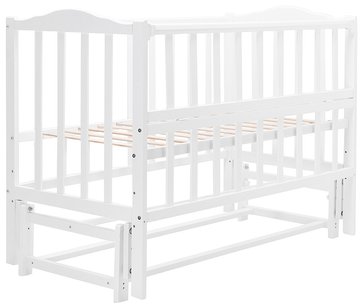 Ліжко Babyroom Зайченя ZL201 маятник поздовжнього хитання, відкидний бік біле (625878) 625878 фото