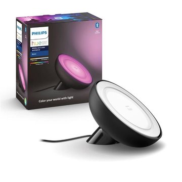 Настільний світильник розумний Philips Hue Bloom, 2000K-6500K, RGB, ZigBee, Bluetooth, димування, чорний 929002376001 фото