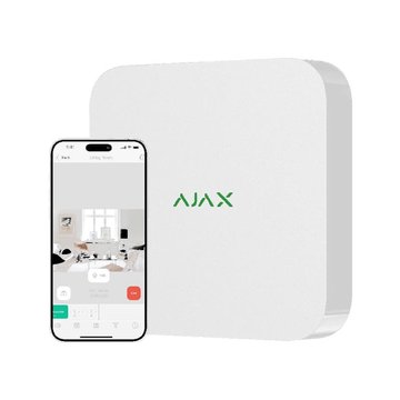 Мережевий відеореєстратор Ajax NVR, 8 каналів, jeweller, білий (000034516) 000034516 фото