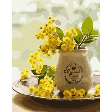 Картина по номерам. "Нежность мимозы" , 30х40 см (KHO3079) KHO3079 фото