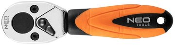 Ключ-трещотка Neo Tools, 1/4", 48 зубцов, 105мм, CrV, 0.12кг (08-512) 08-512 фото