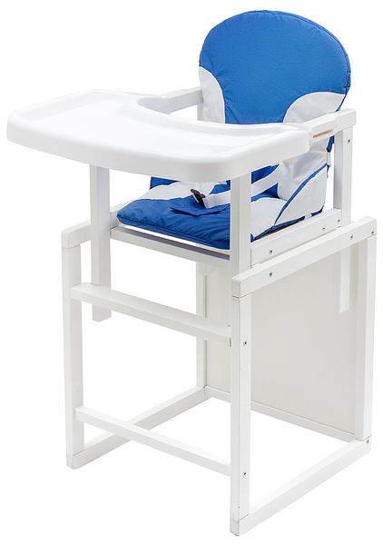 Стільчик-трансформер Babyroom Поні-240 білий пластикова стільниця синій - білий BR-680546 фото