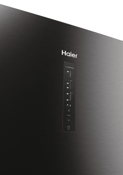 Холодильник Haier з нижн. мороз., 200x66х60, холод.відд.-258л, мороз.відд.-119л, 2дв., А+, NF, інв., дисплей, зона нульова, чорний (HDW3620DNPD) HDW3620DNPD фото