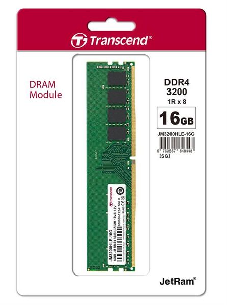Пам'ять ПК Transcend DDR4 16GB 3200 (JM3200HLE-16G) JM3200HLE-16G фото