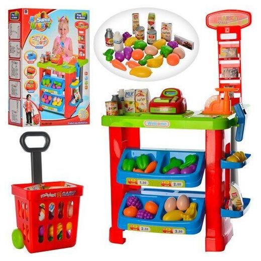 Детский игровой набор Магазин с тележкой и продуктами (661-80) 661-80 фото