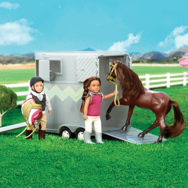 Транспорт для ляльок-Трейлер коня LORI LO37020Z LO37020Z фото