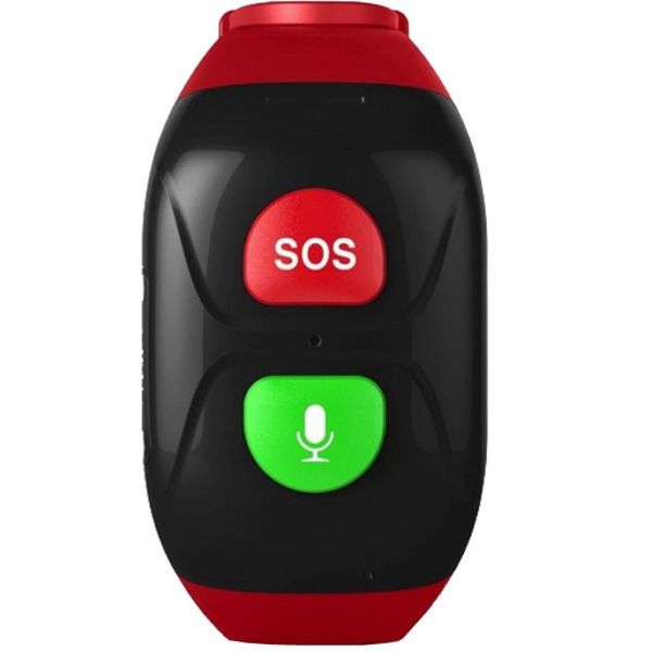 Телефон-часы с GPS трекером GOGPS М03 кнопка SOS черные с красным (M03BKRD) M03BKRD фото