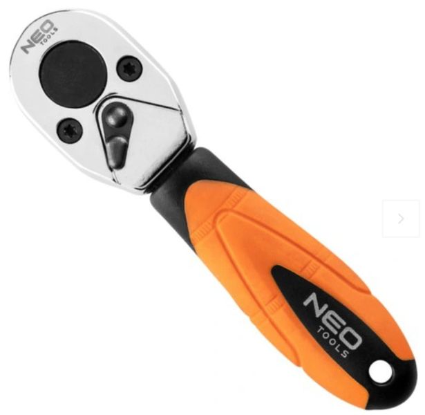 Ключ-тріскачка Neo Tools, 1/4", 48 зубців, 105мм, CrV, 0.12кг (08-512) 08-512 фото